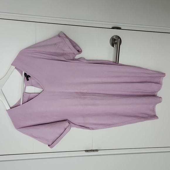 Faux Micro Suade Shirt Dress in Ice Pink - Picture 1 of 3